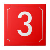 Carreau Numéro de la maison rouge (Devant)