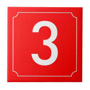 Carreau Numéro de la maison rouge