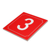 Carreau Numéro de la maison rouge (Côté)