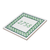 Carreau Numéro de la petite maison verte et blanche (Côté)