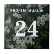 Numéro de maison / appartement floral personnalisé