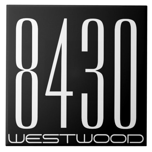 Carreau Numéro de maison avec la rue (Devant)