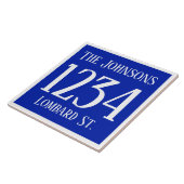 Carreau Numéro de maison avec la rue et le nom (Côté)