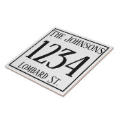 Carreau Numéro de maison avec rue et nom (Côté)