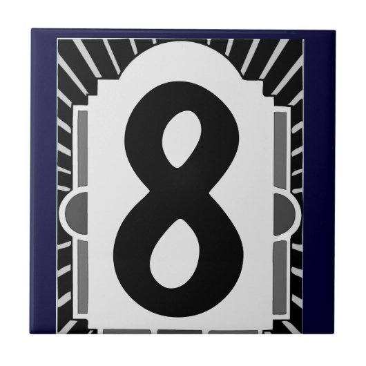 Carreau Numéro de maison de style français 2 (Devant)