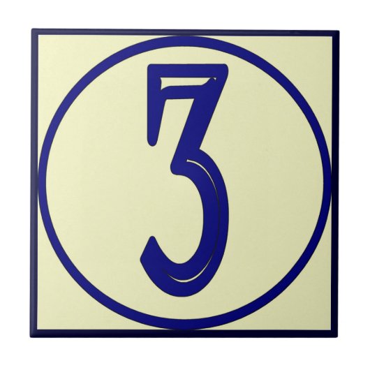 Carreau Numéro de maison de style français 3 (Devant)