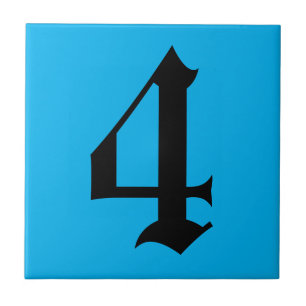 Carreau Numéro de maison gothique tuiles 2