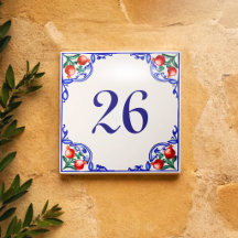 Numéro de maison méditerranéen personnalisé – Melo