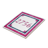 Carreau Numéro de maison rouge et vert (Côté)