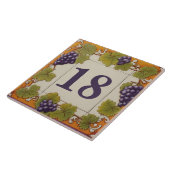 Carreau Numéro de maison Signe de raisins violets Personna (Côté)