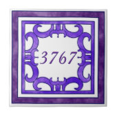 Carreau Numéro de petite maison pourpre (Devant)