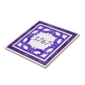 Carreau Numéro de petite maison pourpre (Côté)