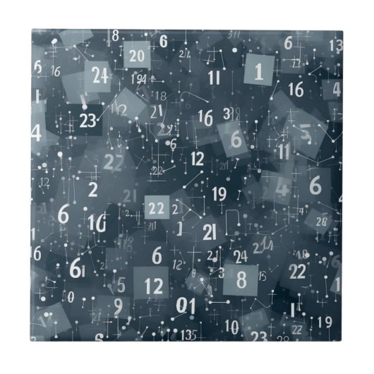 Carreau Numéros mathématiques Abstraits (Devant)