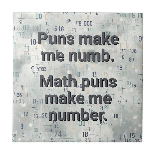 Carreau Numéros mathématiques Pun Personnaliser (Devant)