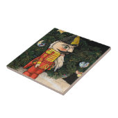 Carreau Nutcracker vintage sous l'arbre de Noël (Côté)