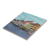 Carreau Nyhavn Copenhagen Danemark Illustration lunaire (Côté)