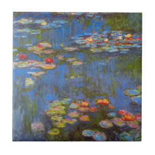 Carreau Nymphéas par Claude Monet, Art de la nature vintag