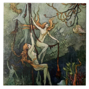 Carreau « Nymphes des mers » par Warwick Goble