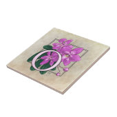 Carreau O pour orchidées Floral Monogramme (Côté)