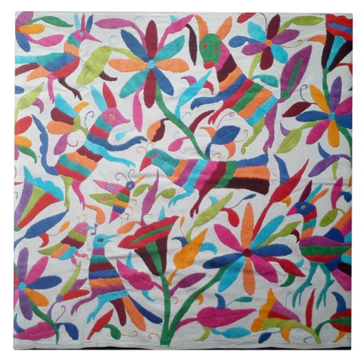 Carreau Oaxaca Mexique Mexicain Maya Hispanique Ethnique B (Devant)