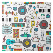 Carreau Objets musicaux illustrés (Devant)