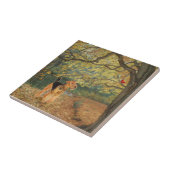 Carreau Observation des oiseaux d'Airedale Terrier (Côté)