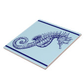 Carreau Ocean Beach Seahorse Frieze Motif (Côté)