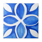 Carreau Ocean Bloom Portuguese Minimal Blue and White (Devant)