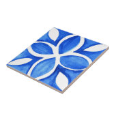 Carreau Ocean Bloom Portuguese Minimal Blue and White (Côté)