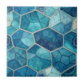 Carreau Ocean Blue Mosaic Pattern – Irregular Polygon (Devant)