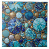 Carreau Ocean Blue Popular Beautiful Gold Collection (Devant)