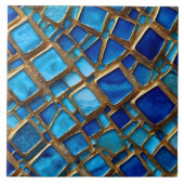 Carreau Ocean Blue tendance belle collection d'or (Devant)