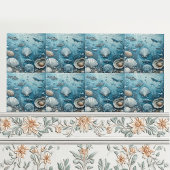 Carreau Ocean Bubble Aquatic Fish Seashell Underwater Art