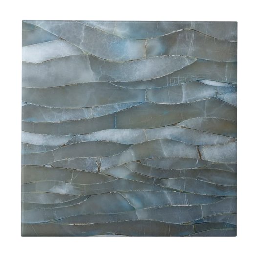 Carreau Ocean Pearl Mermaid Gemstone Marble Print (Devant)