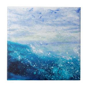 Carreau Ocean wave painting, sea foam