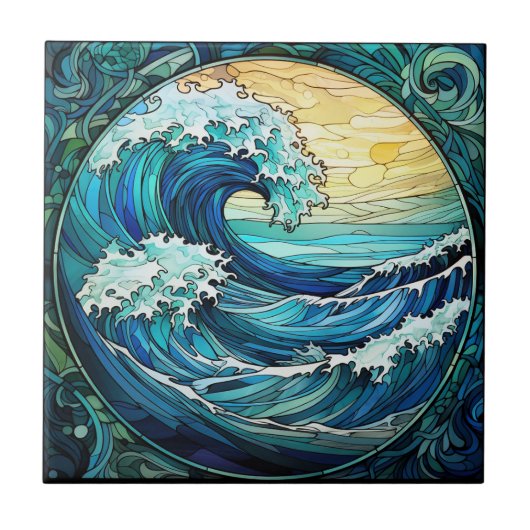 Carreau Ocean Waves Verre Tile céramique (Devant)