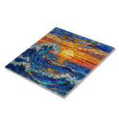 Carreau Oceanic Coastal Ocean Waves Sunset   (Côté)