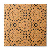 Carreau Ochre Ethnic Marocain Boho Chic Mosaic Motif (Devant)