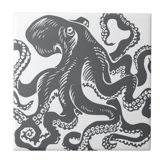 Carreau Octopus 1 black (Devant)
