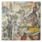 Carreau Octopus Beach Antique Côte Steampunk (Devant)