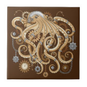 Carreau Octopus Steampunk Surreal Retro Style Machine (Devant)