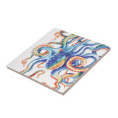Carreau Octopus Tentacles Aquarelle Art coloré (Côté)