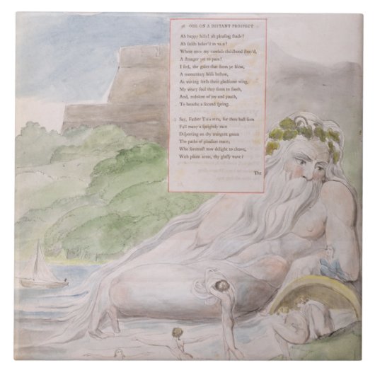 Carreau Ode sur une perspective éloignée de l'université (Devant)