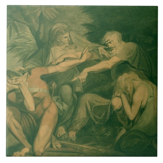 Carreau Oedipe maudissant son fils Polynices - "vont (Devant)