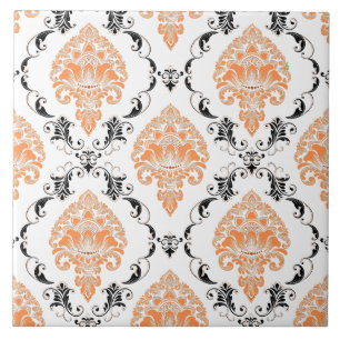 Carreau Oeil attraper Victorian classique motif orange