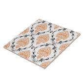 Carreau Oeil attraper Victorian classique motif orange (Côté)