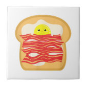 Carreau Oeuf Amusant Dans Un T-Shirt Lit Bacon - Brea Nour (Devant)