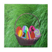 Carreau Oeufs de Pâques dans un panier (Devant)