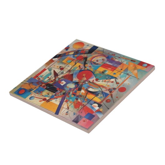 Carreau Oeuvre Abstraite moderne (Côté)