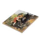 Carreau Œuvre d'art de Carl Larsson, Clair Obscur, (Côté)